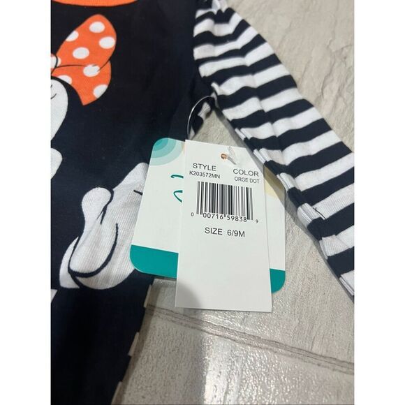 Disney Minnie Mouse Boo Halloween 2pc Jammy Set Girls Size 6-9 Month NEW - Picture 4 of 6